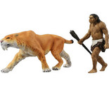 Takara Tomy Ania Large Series AL-10 Sabre Tooth Tiger (with Neanderthal) - $19.95