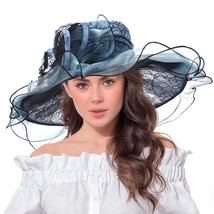 Tea Party Dress Hat Lightweight Vintage Kentucky Derby Hats Fascinator for Women - £31.78 GBP