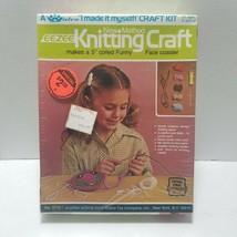 Eezee Knitting Craft  Vtg 70&#39;s WALCO 5&quot; Coiled Funny Face Coaster  NIB - £11.02 GBP