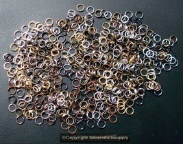 6mm split ring clasps 6 color plated finishes split ring jump rings 500p fpc322b - £3.11 GBP