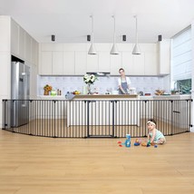 198&quot; Baby Gate Extra Wide Dog Gate Pet Gate for House Stairs Doorways Fireplace  - £293.74 GBP