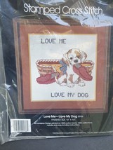 1983 Golden Bee Love Me Love My Dog Stamped Cross Stitch Kit Pet Puppy #... - £16.63 GBP