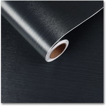 Cre8Tive Brushed Blue Stainless Steel Contact Paper Wide 24&quot;X118&quot; Peel A... - £26.75 GBP