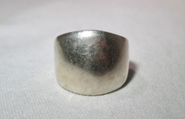 Vintage Sterling Silver Heavy Wide Band Ring Size 10 K1161 - £38.68 GBP