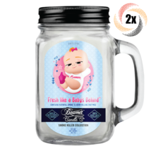 2x Jars Beamer Candle Fresh Like A Baby&#39;s Behind Odor Eliminator Candle | 12oz - £29.81 GBP