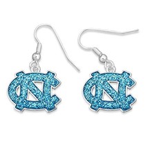43345 North Carolina Glitter Logo Earrings UNC Tarheels - £14.27 GBP