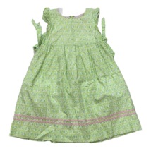 Lilly Pulitzer Green &amp; Pink Butterfly Print Girls Dress Sz 2 - £24.55 GBP