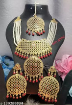 Kundan Bridal Jewelry Set Choker Necklace Earrings Dulhan Party Wedding Wear04 - £16.05 GBP