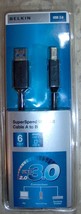 USB 3.0 Cable A TO B SuperSpeed MALE MALE Black 6 ft Belkin F3U159-06 - $32.30