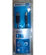 USB 3.0 Cable A TO B SuperSpeed MALE MALE Black 6 ft Belkin F3U159-06 - $594.85 MXN