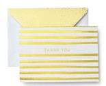 MARA MI Thank You Cards; 10 Ct, White &amp; Gold With Envelopes NEW - $4.97