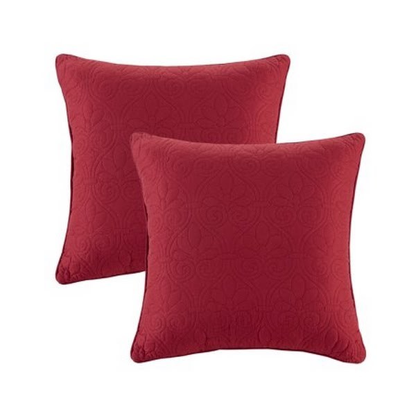Madison Park Mansfield Quilted 2-Piece Throw Pillow Set, Red, 20X20 - $35.00