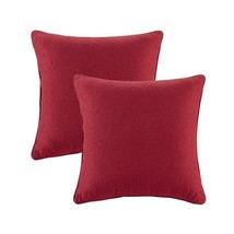 Madison Park Mansfield Quilted 2-Piece Throw Pillow Set, Red, 20X20 - £28.06 GBP