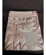 Little Giraffe Pink Swirl Trim Satin Border Baby Blanket  - $186.58 CAD