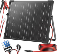 Solar Panel Trickle Maintainer +Upgraded 8A MPPT Controller+Adjustable Rack with - $75.39