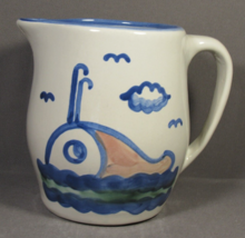 M.A. Hadley Small Pitcher with Whale 5&quot;x 6&quot; NO DAMAGE Ultra Clean - $26.77