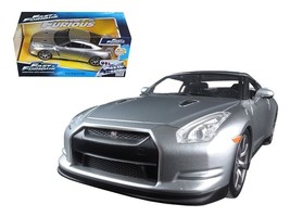 Brian&#39;s Nissan GT-R (R35) Silver &quot;Fast &amp; Furious&quot; Movie 1/24 Diecast Mod... - £34.85 GBP