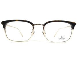 Omega Eyeglasses Frames OM 5010-H 052 Brown Tortoise Gold Rectangular 51-20-145 - £124.83 GBP