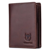 BULLCAPTAIN Men Leather Wallet RFID Blocking Bifold Wallets Multi Credit... - $28.87