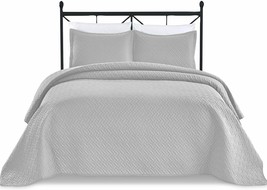 Basic Choice 3-Piece Light Weight Oversize Quilted Bedspread Coverlet Set - $54.44