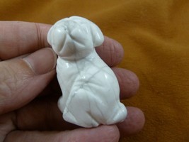 (Y-DOG-SH-558) SHAR PEI PUG dog SHARPEI White Howlite FIGURINE gemstone ... - $14.01