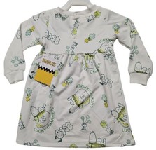 Peanuts Girls Dress 2T Snoopy Woodstock Lucky Charmer Clover Knit St Pat... - £10.16 GBP