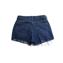 Forever 21 Shorts Size 27 Womens Dark Wash High Rise Raw Hem Denim - £13.29 GBP