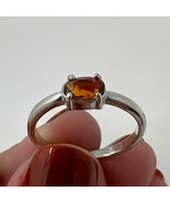 rare Fire citrine ring Sz 7  engagement custom anniversary crystal stone... - £86.53 GBP