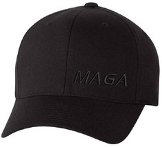 Make America Great Again Hat Flex Fit with Lower Side MAGA and flag on t... - £19.10 GBP