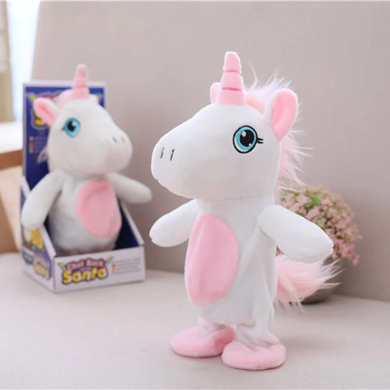 Robot Unicorn Toy Sound Control Interactive Unicorn Electronic Plush Animal Walk - £19.11 GBP