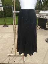 ONYX NITE GORGEOUS BLACK SPARKLE SKIRT 2X - £19.30 GBP