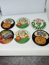 Lot of 6 Vintage CHRISTMAS Halloween McDonald&#39;s Badge Pinbacks Pins - $21.17