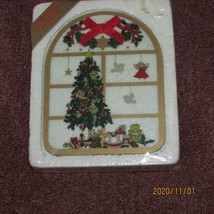 Christmas sm window 4.5 x 3.5&quot; great sm detail &amp; tea light behind window (F)  - £3.11 GBP