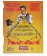 1979 Mallory Iginition Print Ad Automobile Car Bubby Unser 8.5&quot; x 11&quot; - $27.46 CAD