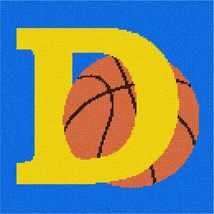 Pepita Needlepoint Canvas: Letter D in Basketball, 10&quot; x 10&quot; - $78.00+