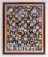 1993 musee du Louvre of Paris Souvenir Poster Framed Gorgeous! - $678.90 CAD