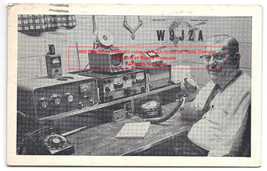 1968 Vintage Photo Postcard Gilbert G Galambus QSL Card W9JZA &amp; Article - $135.69