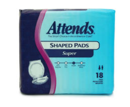 Attends Shaped Pads Super 72.0ea - £76.63 GBP