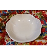 Vintage McCoy Pottery USA #7528 8&quot; White Flower Shaped Bowl  - £25.70 GBP