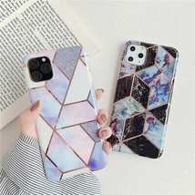 Case for iPhone 11 XR XS MAX 8 7 6 Plus ShockProof Marble Phone Cover Silicone - £31.08 GBP