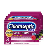 Chloraseptic Max Strength Sore Throat Lozenges, Wild Berries, 15 Count |... - $30.07 CAD