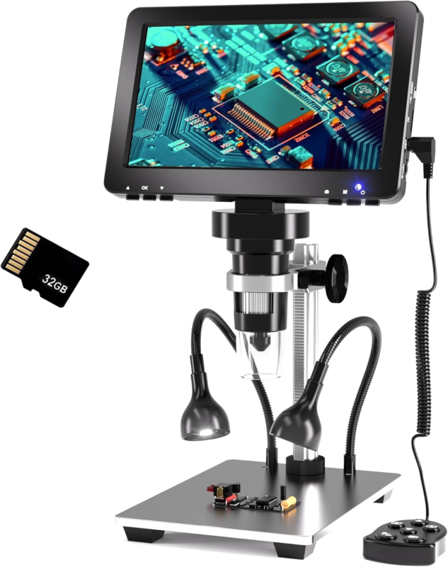 12MP 1080P Coin Microscope for Adults, 5X to 1200X HD Electronic Microsc... - $108.97