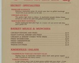 Swensen&#39;s Menu 1990&#39;s Ice Cream Many Locations Knoxville Tennessee - £21.90 GBP