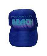 VTG Panama City Beach Blue Snapback Truckers Hat Cap Embroidered Triangl... - $16.93