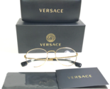 Versace Eyeglasses Frames MOD.1279 1002 Black Gold Logos Wire Rim 53-20-145 - £95.40 GBP