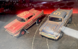 Twinpack 2022 Auto World Thunderjet ULTRA-G Ho Slot Car 1957 Chevy Bel Air Pair! - £61.54 GBP