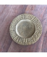 Turkish ART VINTAGE HAND ENGRAVED BRASS COPPER TRAY VALET DISH ASHTRAY 4... - $231.88 MXN