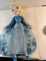 Elsa Plush Doll Disney Store Frozen 18&quot;  Stuffed Toy Original Dress No Tags VG - £11.93 GBP
