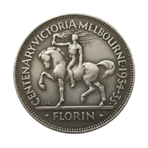 Centenary Victoria Melbourne 1934-35 Fantasy Medal – George V King Restr... - $18.65 CAD