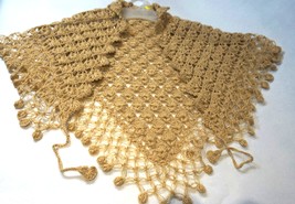 Openwork Crochet  Fancy shawl with sequins. BG-1 - $110.00